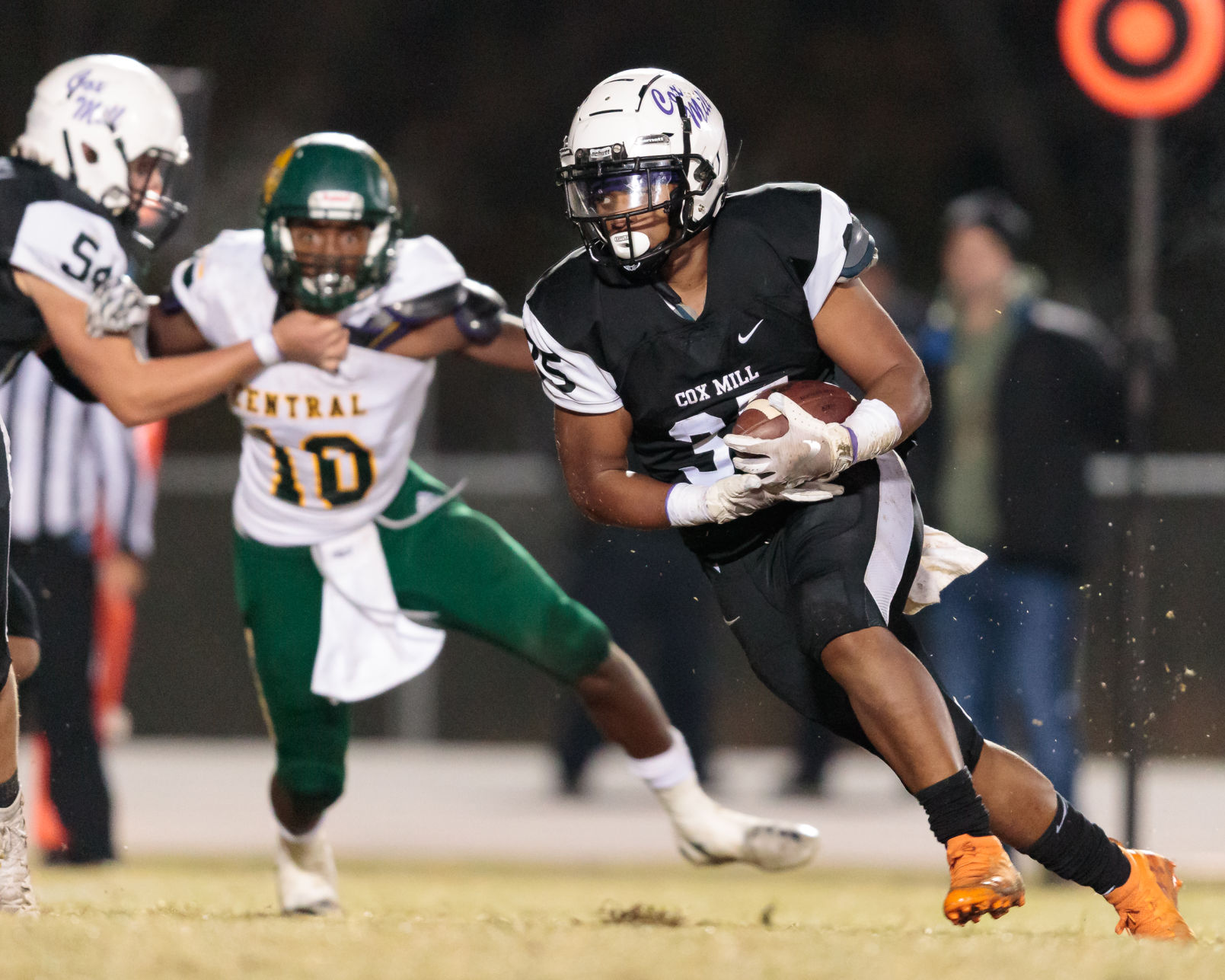 Cox Mill defeats Central Cabarrus 31-6 on Senior Night.